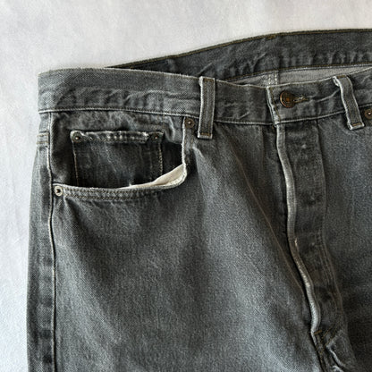 90's Levi's リーバイス 501-0658 先染め ブラックデニムパンツ USA製(38×30)/A9141P-SO