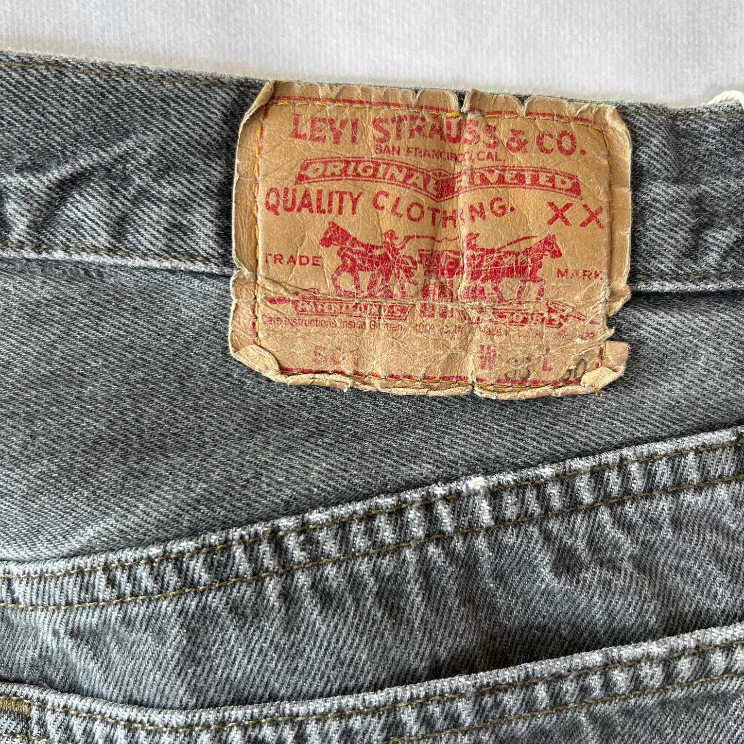 90's Levi's リーバイス 501-0658 先染め ブラックデニムパンツ USA製(38×30)/A9141P-SO