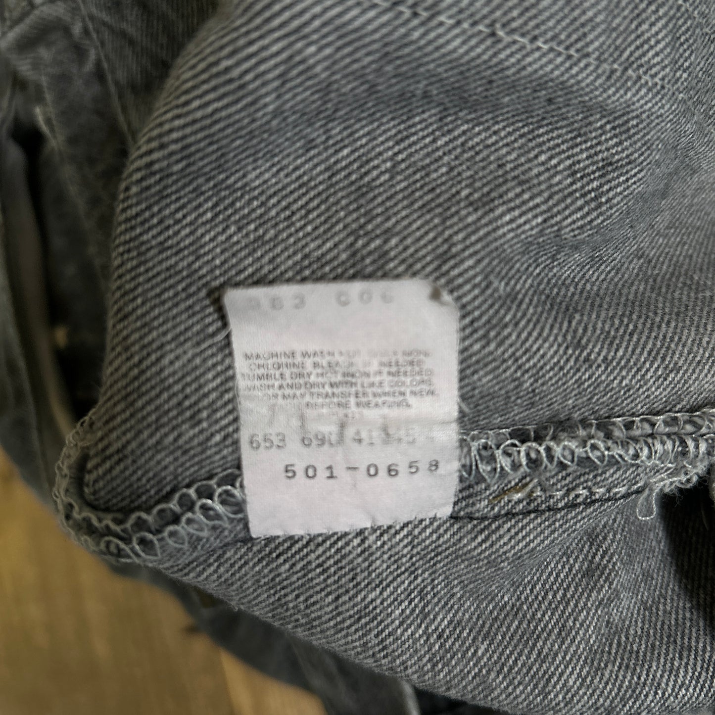 90's Levi's リーバイス 501-0658 先染め ブラックデニムパンツ USA製(38×30)/A9141P-SO
