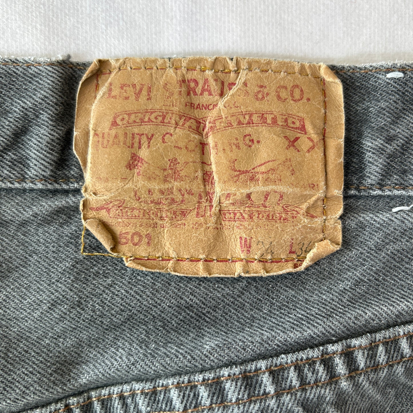 80's Levi's リーバイス 501-0658 先染め ブラックデニムパンツ (34×34)/A9142P-SO