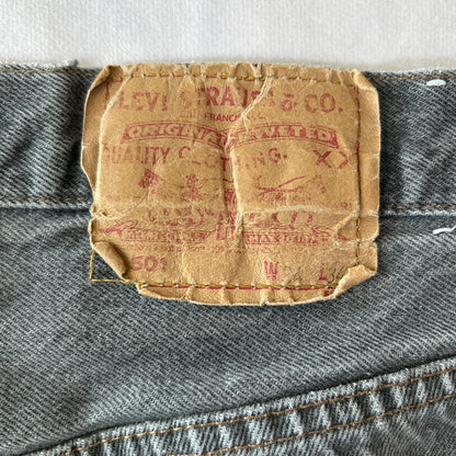 80's Levi's リーバイス 501-0658 先染め ブラックデニムパンツ (34×34)/A9142P-SO