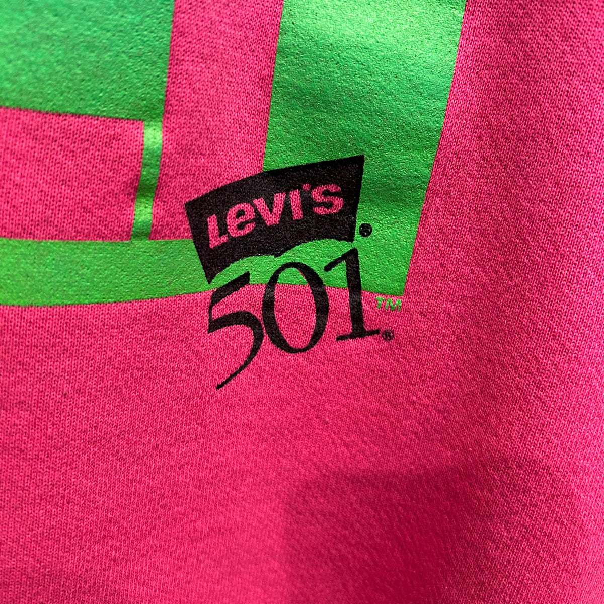 90's Levi's リーバイス 501 Button Your Fly ロゴスウェット ピンク (サイズ不明)/A2952S-SO