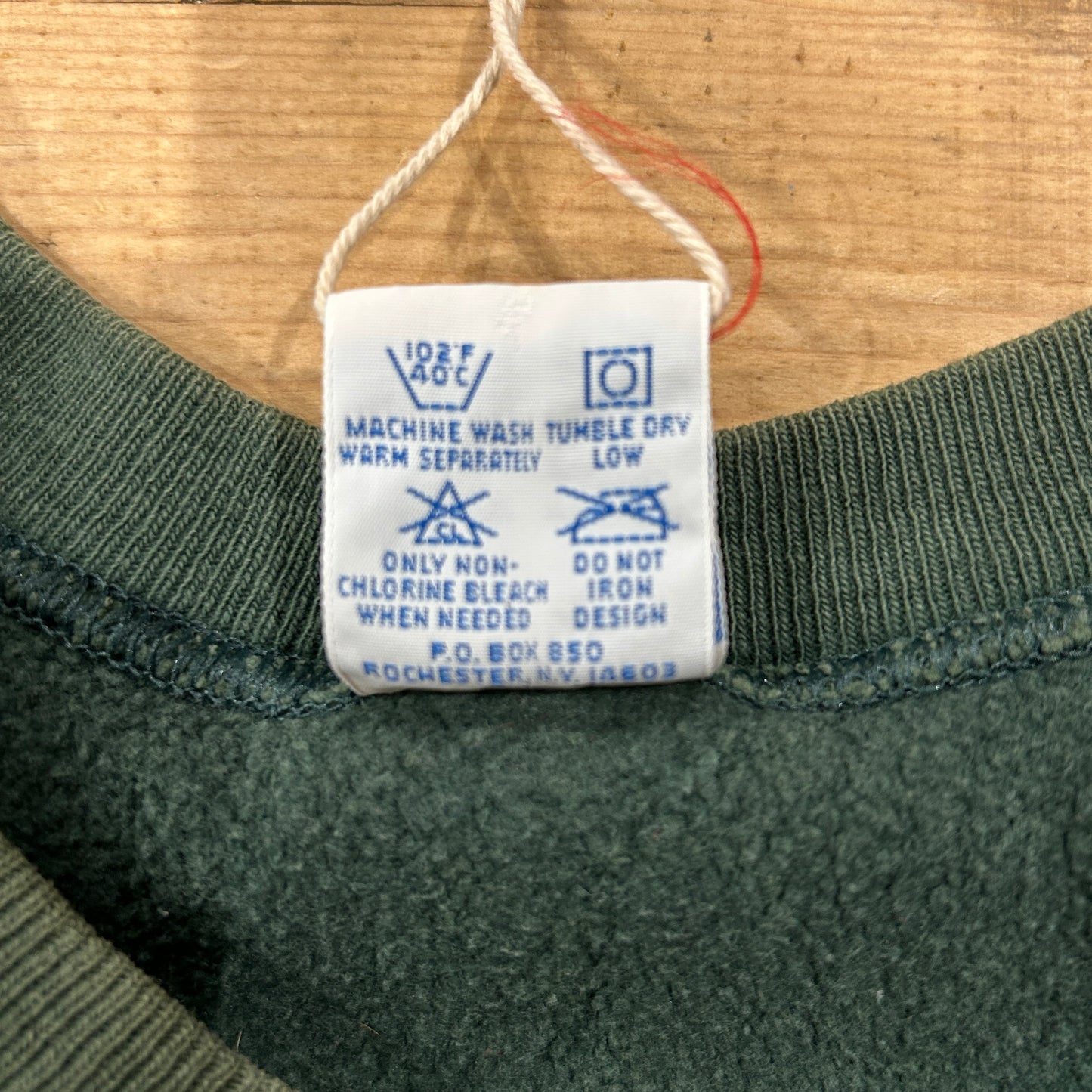 90's Champion Reverse Weave リバースウィーブ C.W.POST フェードスウェット 緑(L)/A6697R-SO