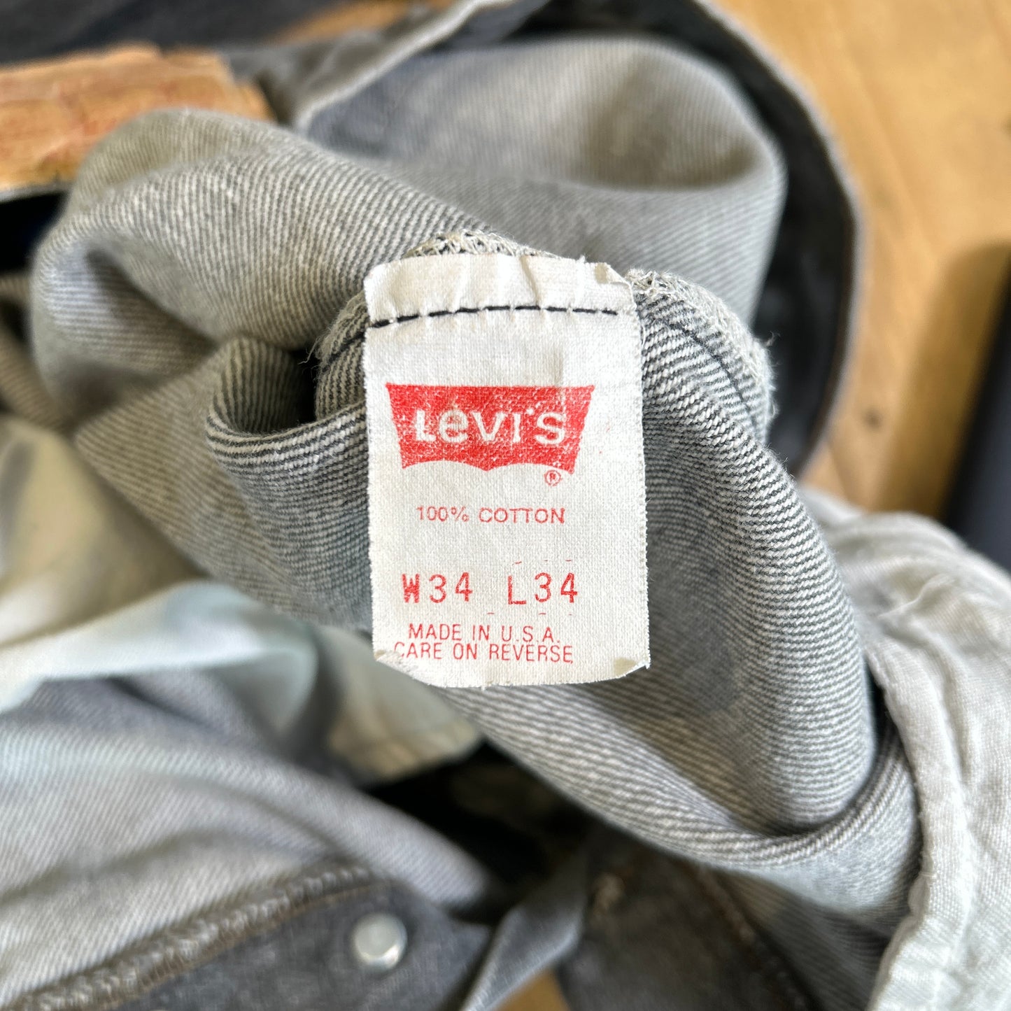 80's Levi's リーバイス 501-0658 先染め ブラックデニムパンツ (34×34)/A9142P-SO