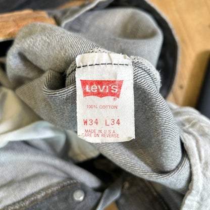 80's Levi's リーバイス 501-0658 先染め ブラックデニムパンツ (34×34)/A9142P-SO