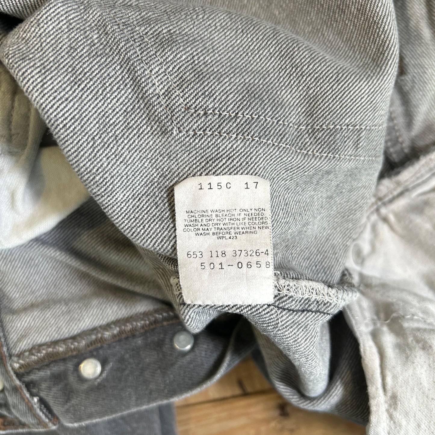 80's Levi's リーバイス 501-0658 先染め ブラックデニムパンツ (34×34)/A9142P-SO
