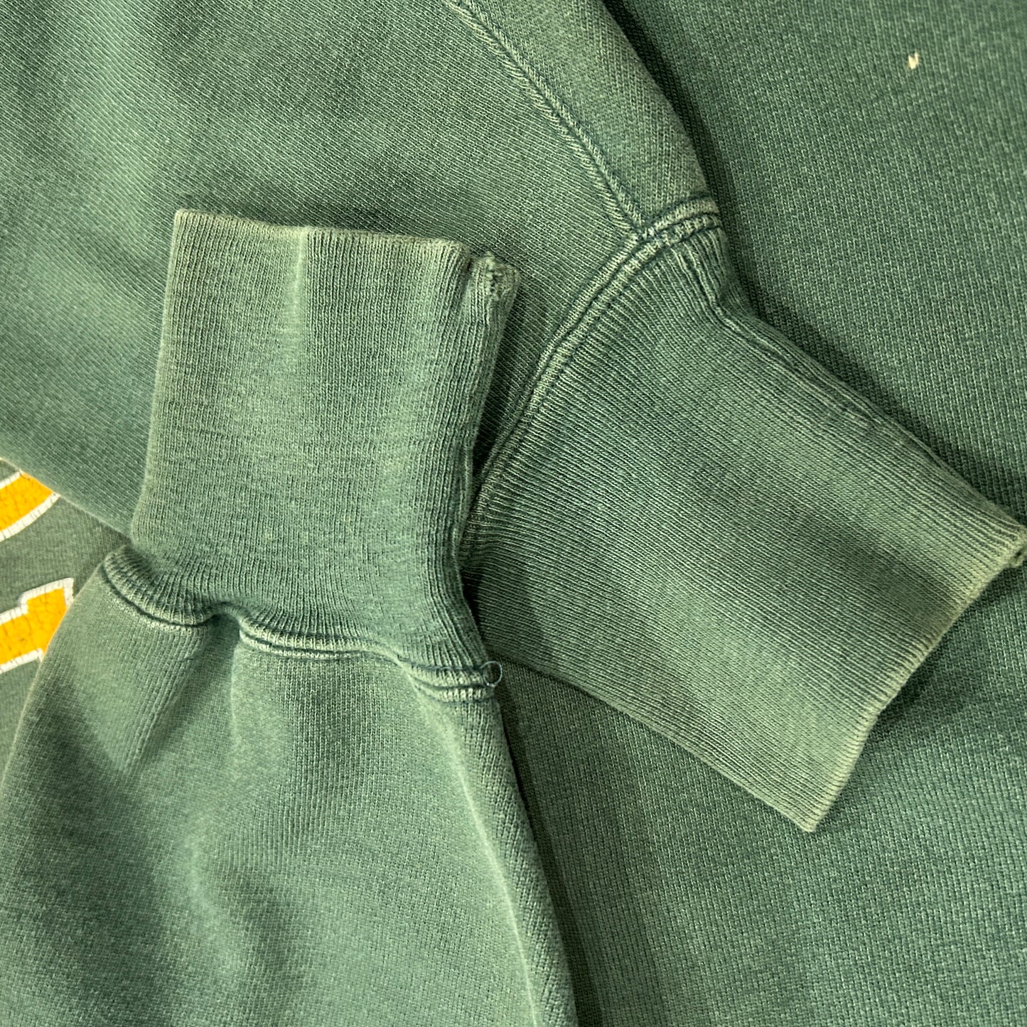 90's Champion Reverse Weave リバースウィーブ C.W.POST フェードスウェット 緑(L)/A6697R-SO