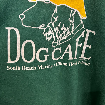 80's~ Hanes The Salty Dog Cafe スウェットシャツ 緑 (XL)/C0417S-SO