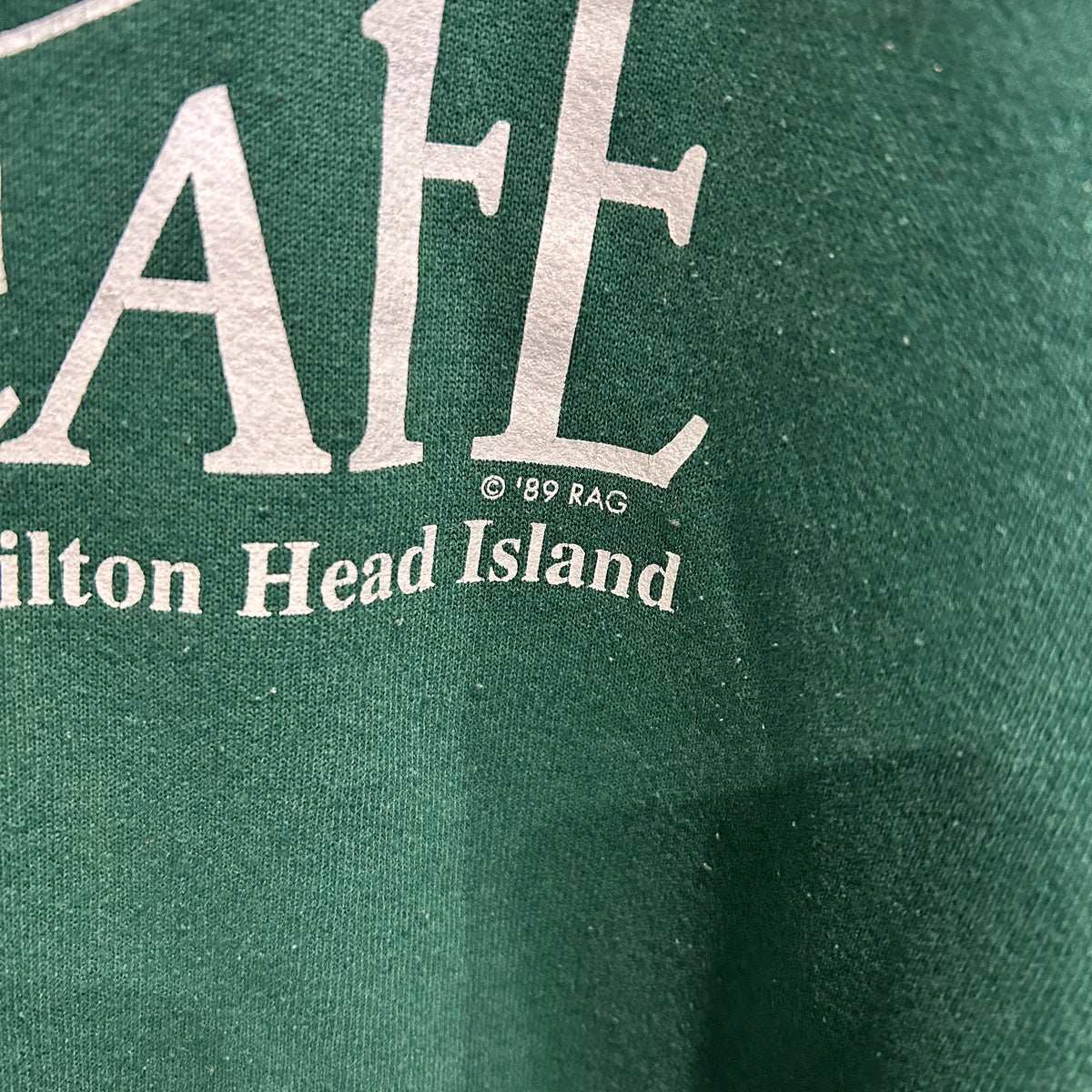 80's~ Hanes The Salty Dog Cafe スウェットシャツ 緑 (XL)/C0417S-SO