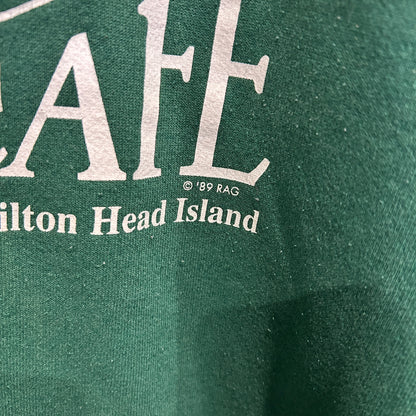 80's~ Hanes The Salty Dog Cafe スウェットシャツ 緑 (XL)/C0417S-SO