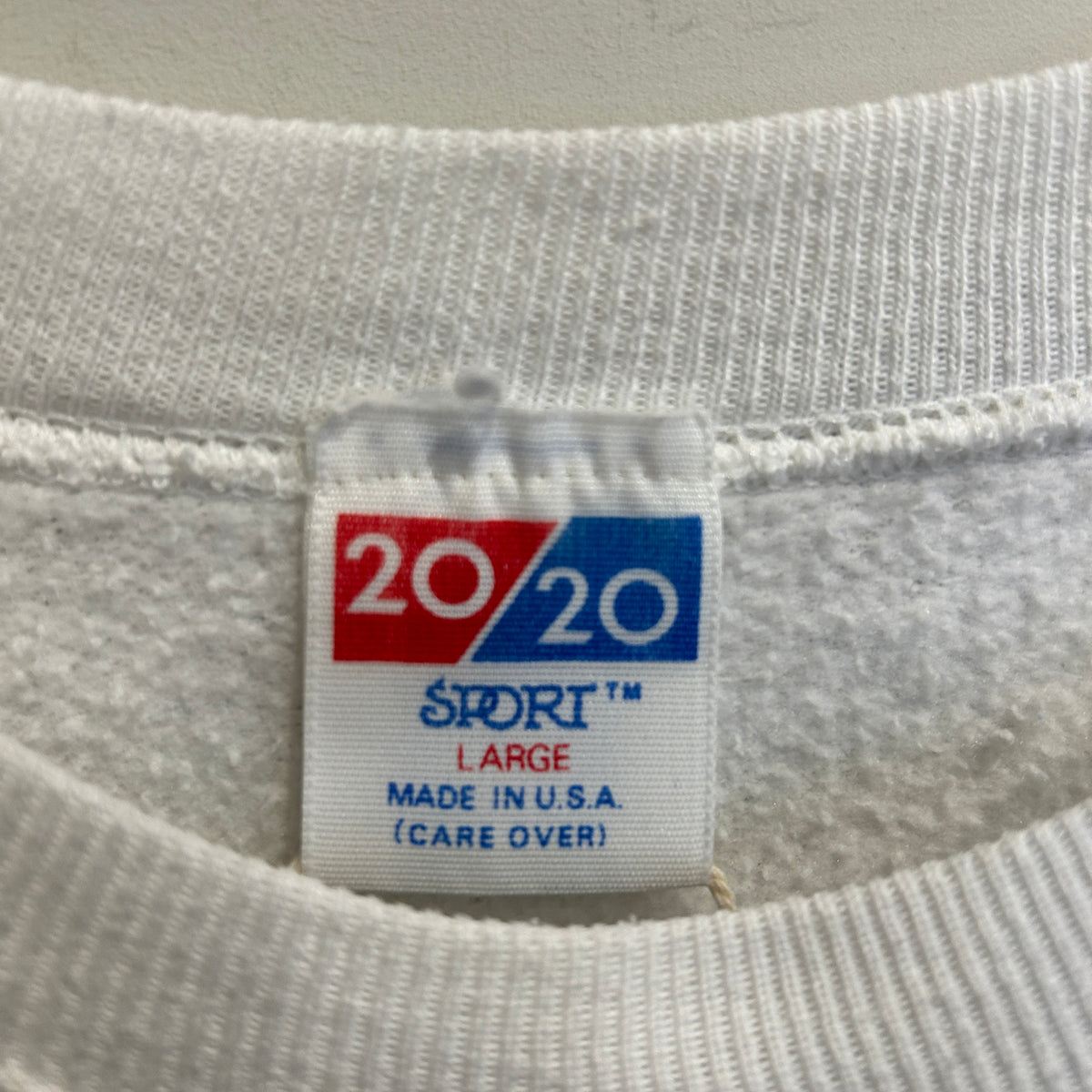 80's~ 20/20 sport I'm a Toysrus Kid! ラグランスウェット 白 (L)/A2154S-SO