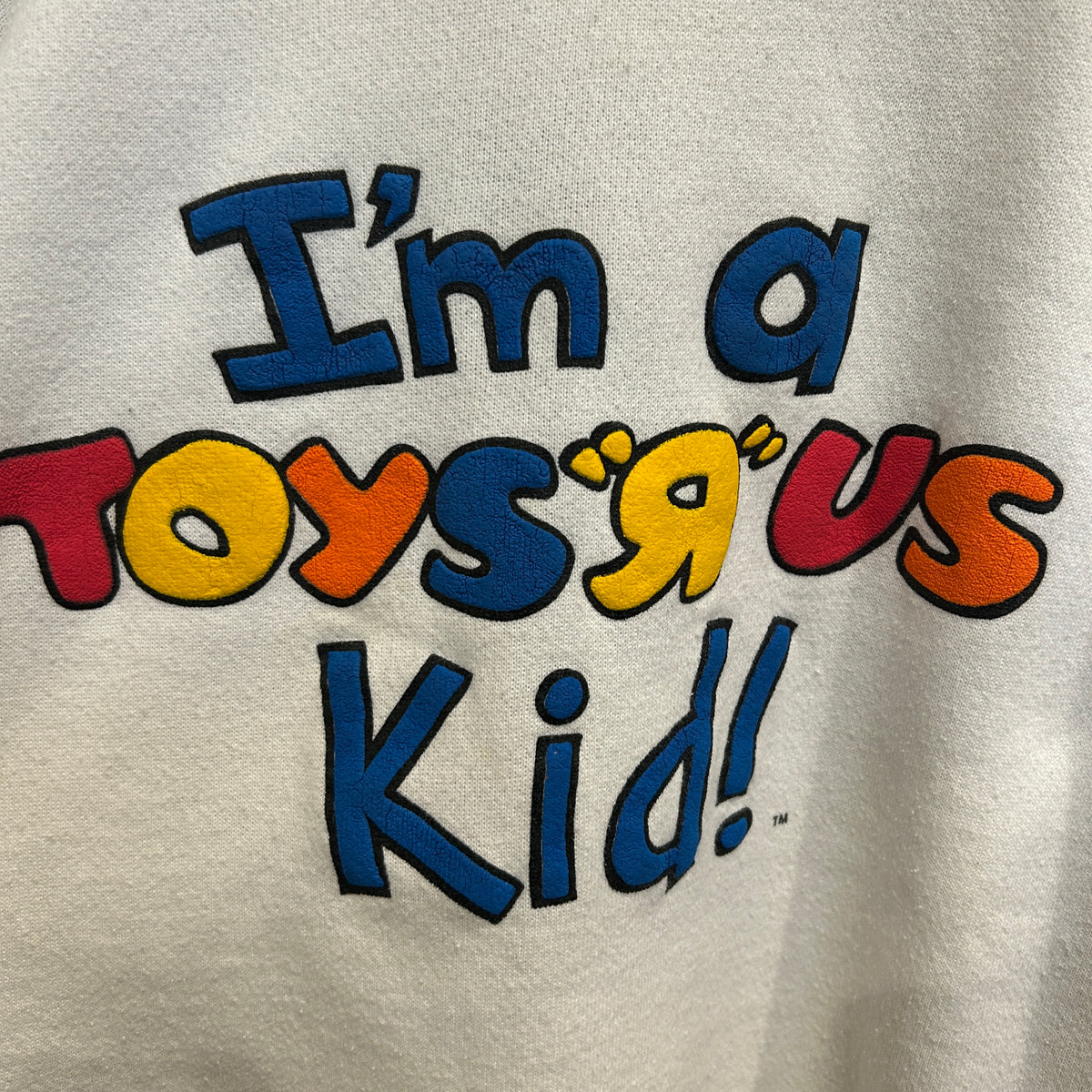 80's~ 20/20 sport I'm a Toysrus Kid! ラグランスウェット 白 (L)/A2154S-SO