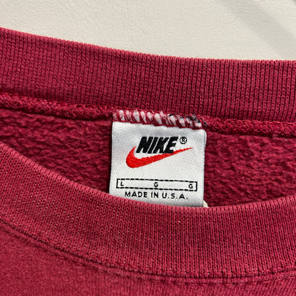90's Nike ナイキ 文字プリント スウェットシャツ ワインレッド (L)/A8928S-SO