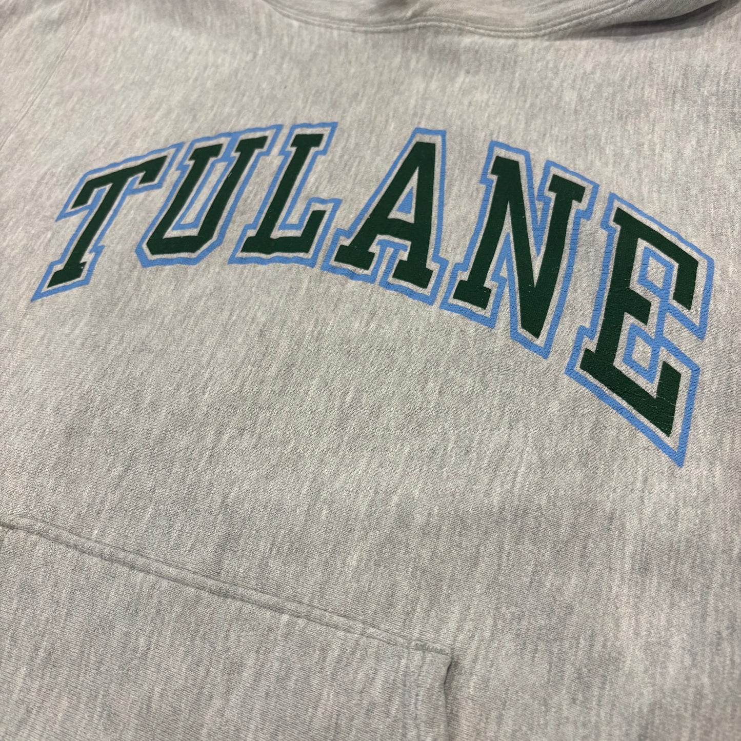 80's Champion チャンピオン Reverse Weave リバースウィーブ トリコタグ TULANE カレッジ スウェットフーディー パーカー  グレー (XL) /A7706R-SO