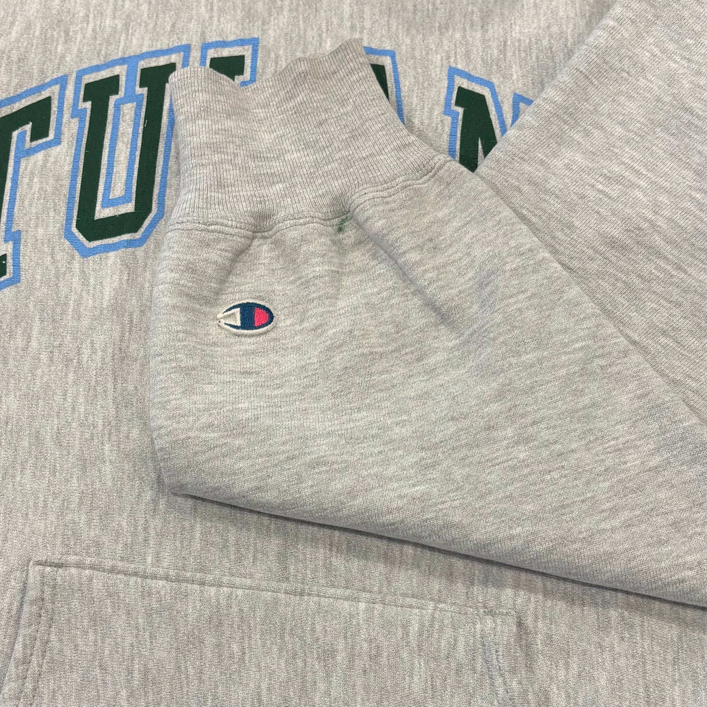 80's Champion チャンピオン Reverse Weave リバースウィーブ トリコタグ TULANE カレッジ スウェットフーディー パーカー  グレー (XL) /A7706R-SO