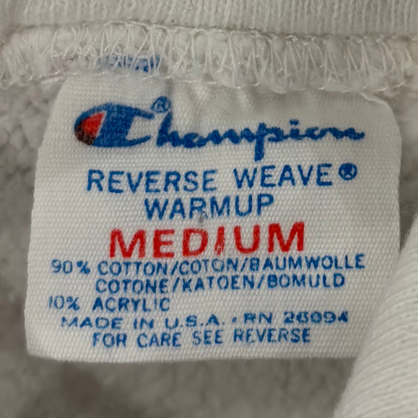 80's Champion チャンピオン Reverse Weave リバースウィーブ トリコタグ JOHNSON&WALES カレッジ スウェットフーディー パーカー  白 (M) /A1521R-SO