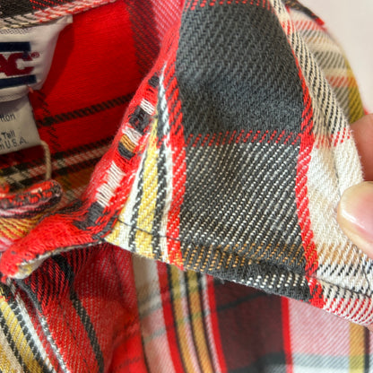 80's BIG MAC ビッグマック へービーネルシャツ レッド(L)/C1475SH-SO