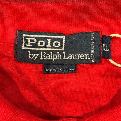 00's Polo Ralph Lauren ボーダー柄 星条旗 ポロシャツ 赤白青(XL)/A3738S-SO