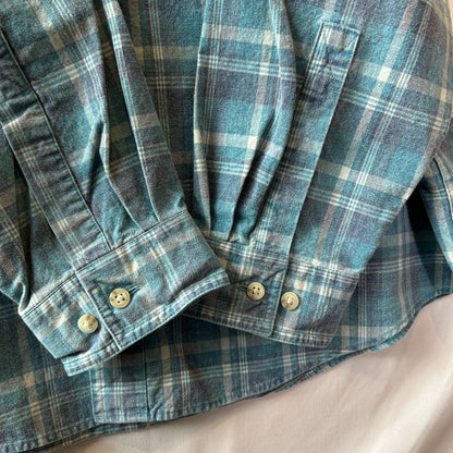 L.L.Bean エルエルビーン Sun Washed Canvas Shirt チェックシャツ ブルー(L)/C1477SH-SO