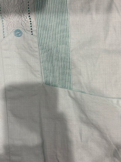 00's YUCATAN キューバシャツ 水色 (XL)/A7641S-SO