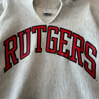 90's Champion Reverse Weave リバースウィーブ RUTGER スウェットフーディー パーカー(XL)/A8471R-SO