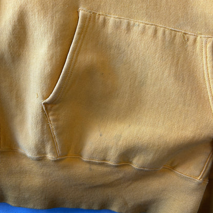 80's Champion Reverse Weave リバースウィーブ CLARKSON スウェットフーディー 黄色(L)/A6694R-SO