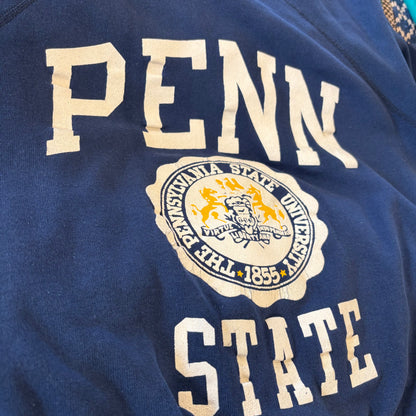 80~90's カレッジスウェット "Penn State" ラグラン ネイビー (サイズ不明)/B1759S-SO