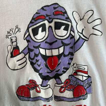 80's カリフォルニアレーズン キャラクターTシャツ 白(XL)/B2118T-SO