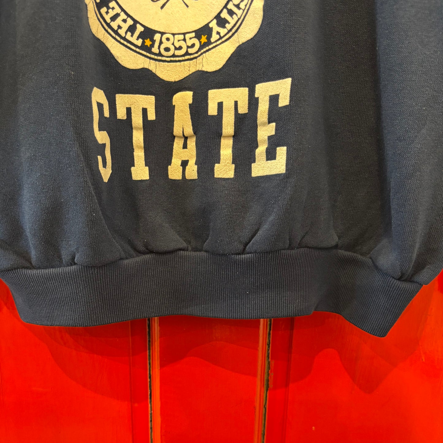 80~90's カレッジスウェット "Penn State" ラグラン ネイビー (サイズ不明)/B1759S-SO