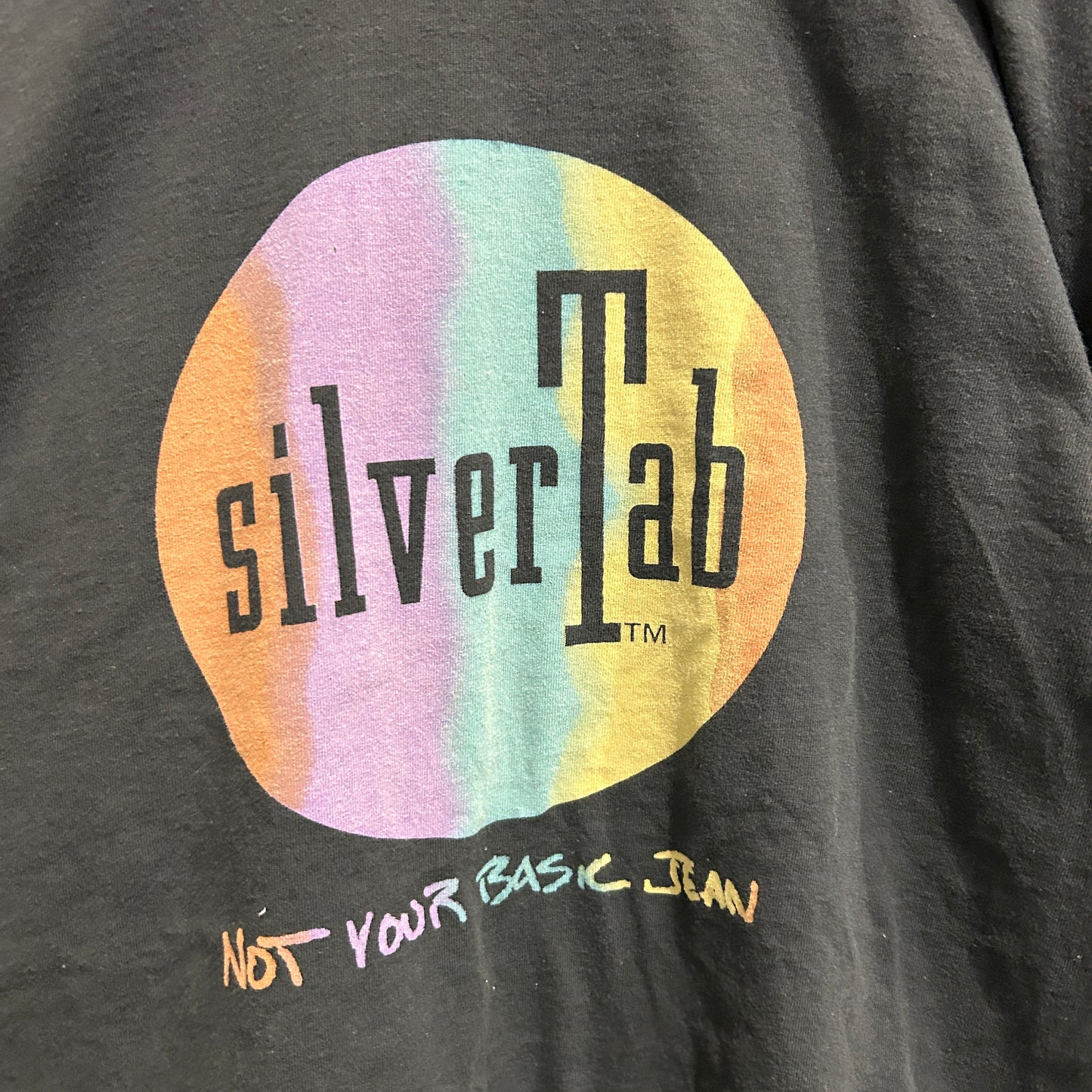 90's Levi's リーバイス シルバータブ ロゴTシャツ 黒 (M)/C0382T-SO