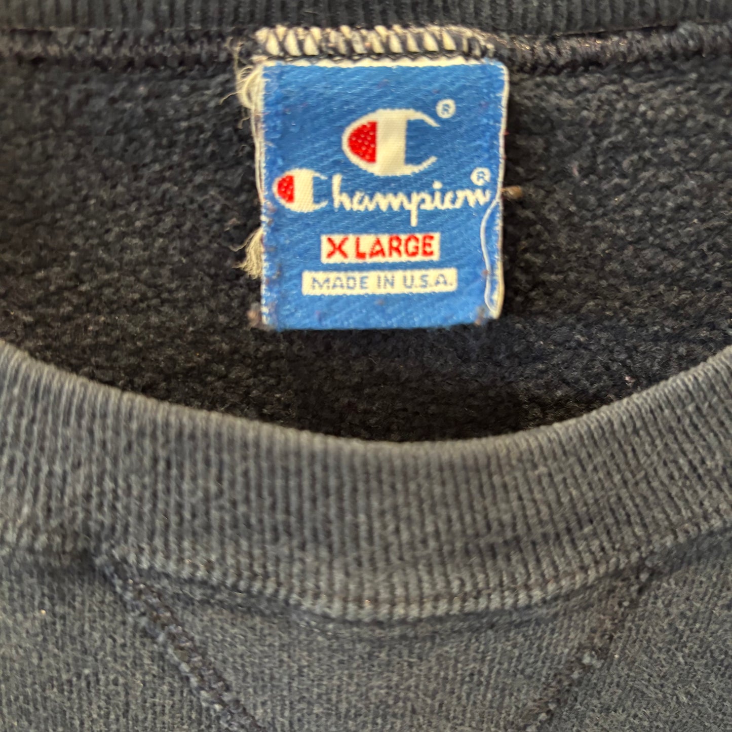 90's Champion チャンピオン カレッジスウェット "NOTREDAME" ネイビー (XL)/B1574S-SO