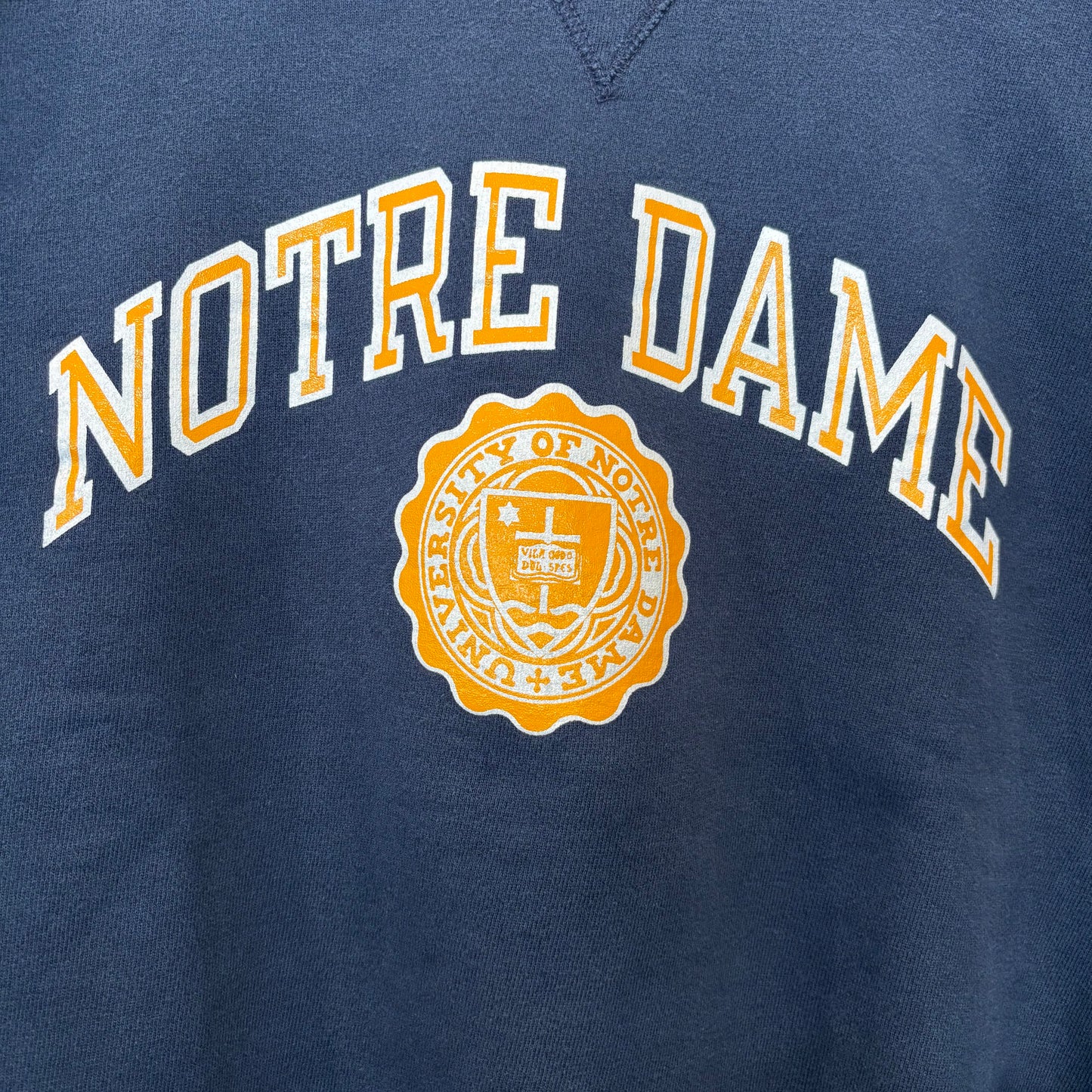 90's Champion チャンピオン カレッジスウェット "NOTREDAME" ネイビー (XL)/B1574S-SO