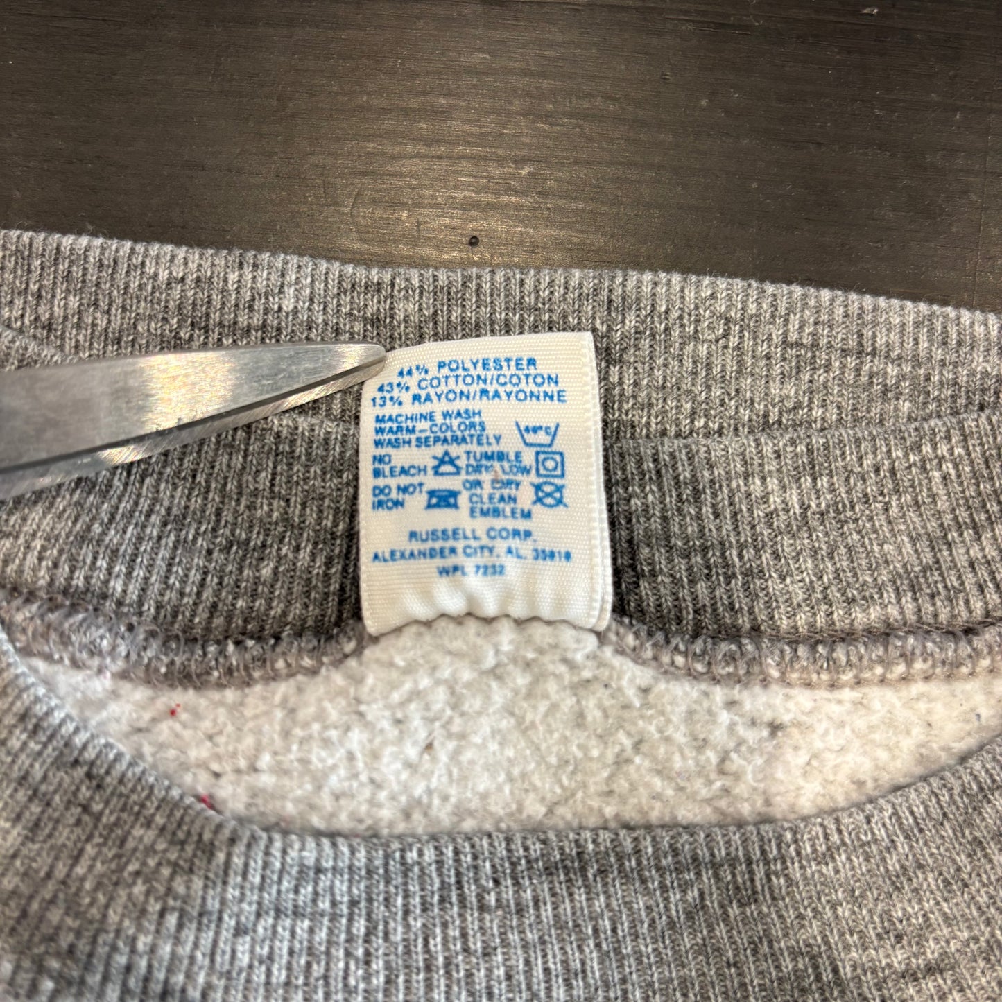 80's Russell Athletic ラッセル スウェット "GEORGE TOWN" チャコールグレー (L)/A9571S-SO