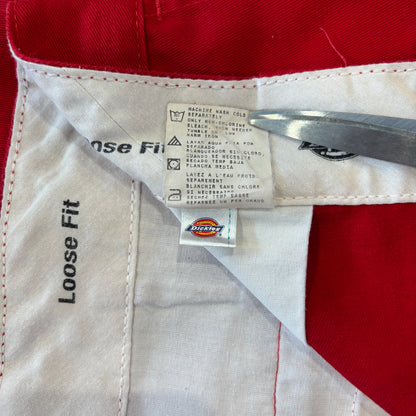 00's Dickies ディッキーズ ダブルニー ワークパンツ レッド (36×32)/B1053P-SO