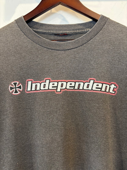 00's Independent インディペンデント アイアンクロスTシャツ チャコールグレー /B3053T-SO