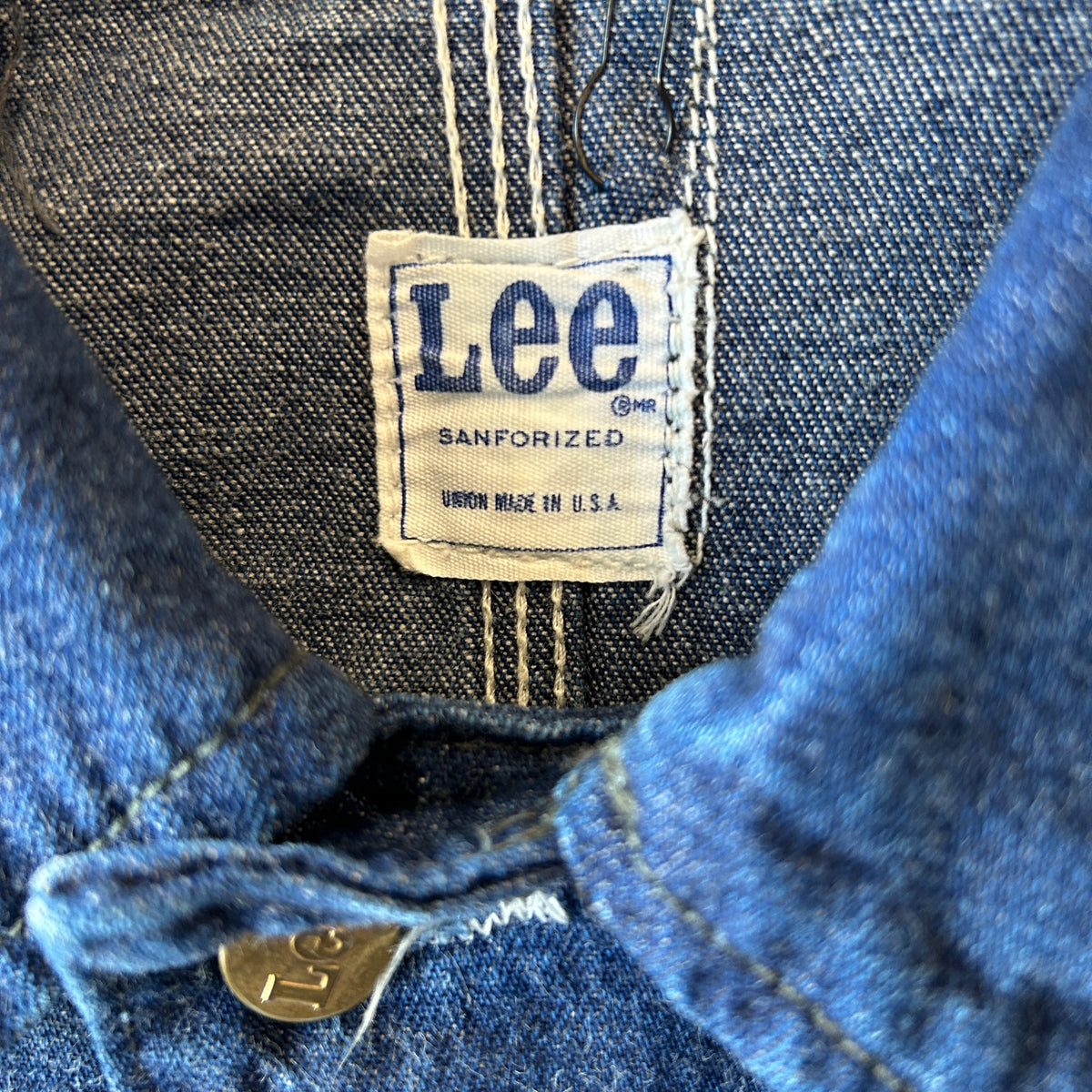 70's Lee 91-J デニムカバーオール ワークジャケット 濃紺(about 38)/A8473J-SO
