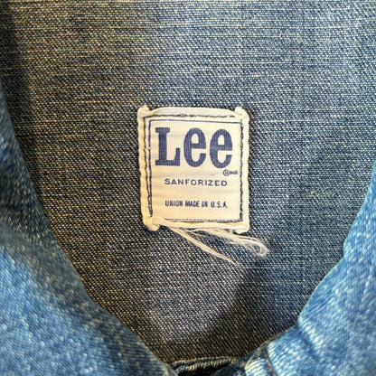 70's Lee 91-J デニムカバーオール チョアジャケット (46~48)/A6656J-SO