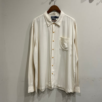 Polo Ralph Lauren ラルフローレン "CLAYTON" 長袖シャツ クリーム(XXL)/C0734