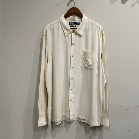Polo Ralph Lauren ラルフローレン "CLAYTON" 長袖シャツ クリーム(XXL)/C0734