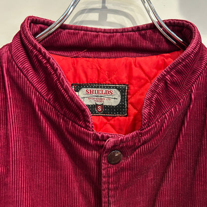 70's SHIELDS corduroy varsity jacket コーデュロイ スタジャン ワインレッド (S)/A6007J-SO