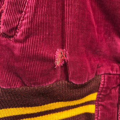 70's SHIELDS corduroy varsity jacket コーデュロイ スタジャン ワインレッド (S)/A6007J-SO