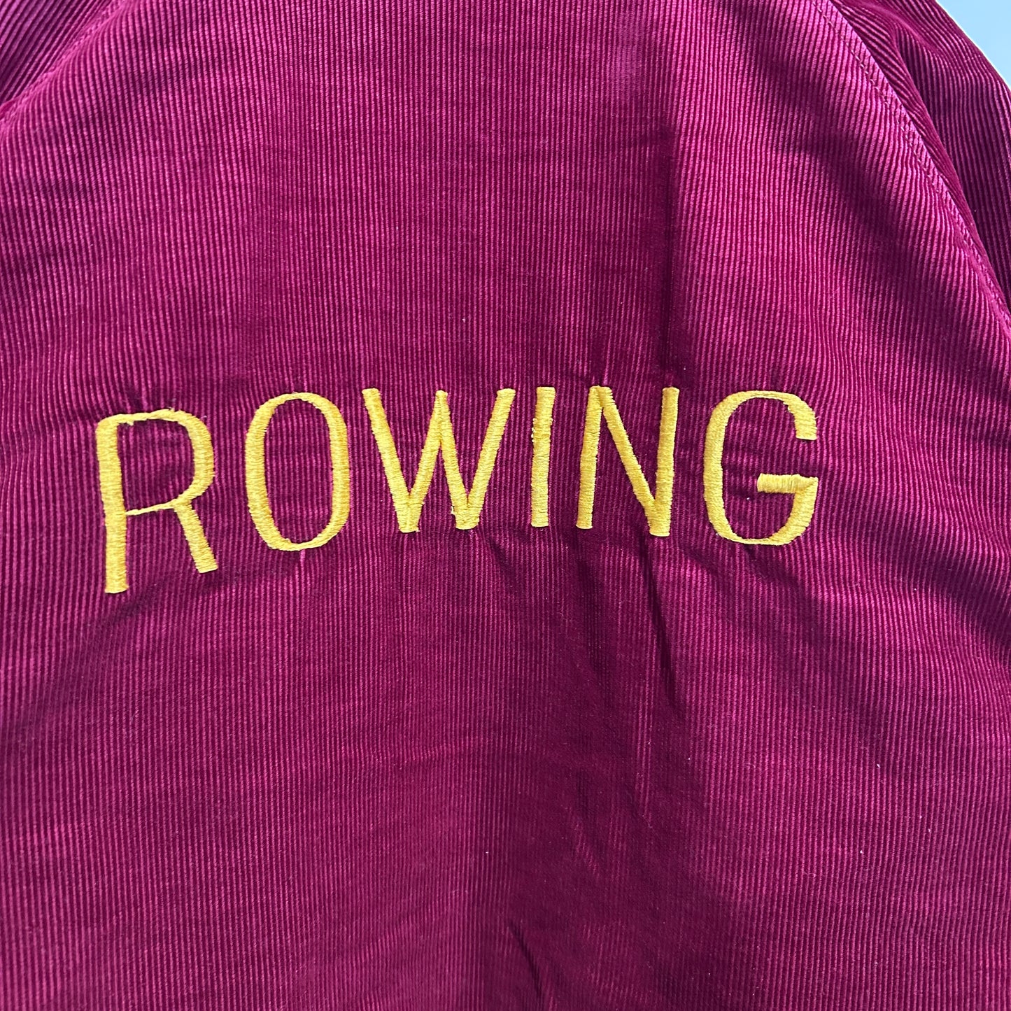 70's SHIELDS corduroy varsity jacket コーデュロイ スタジャン ワインレッド (S)/A6007J-SO