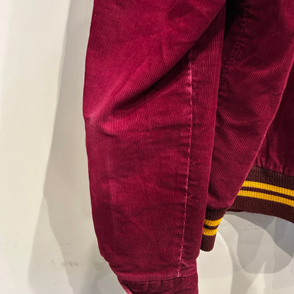 70's SHIELDS corduroy varsity jacket コーデュロイ スタジャン ワインレッド (S)/A6007J-SO