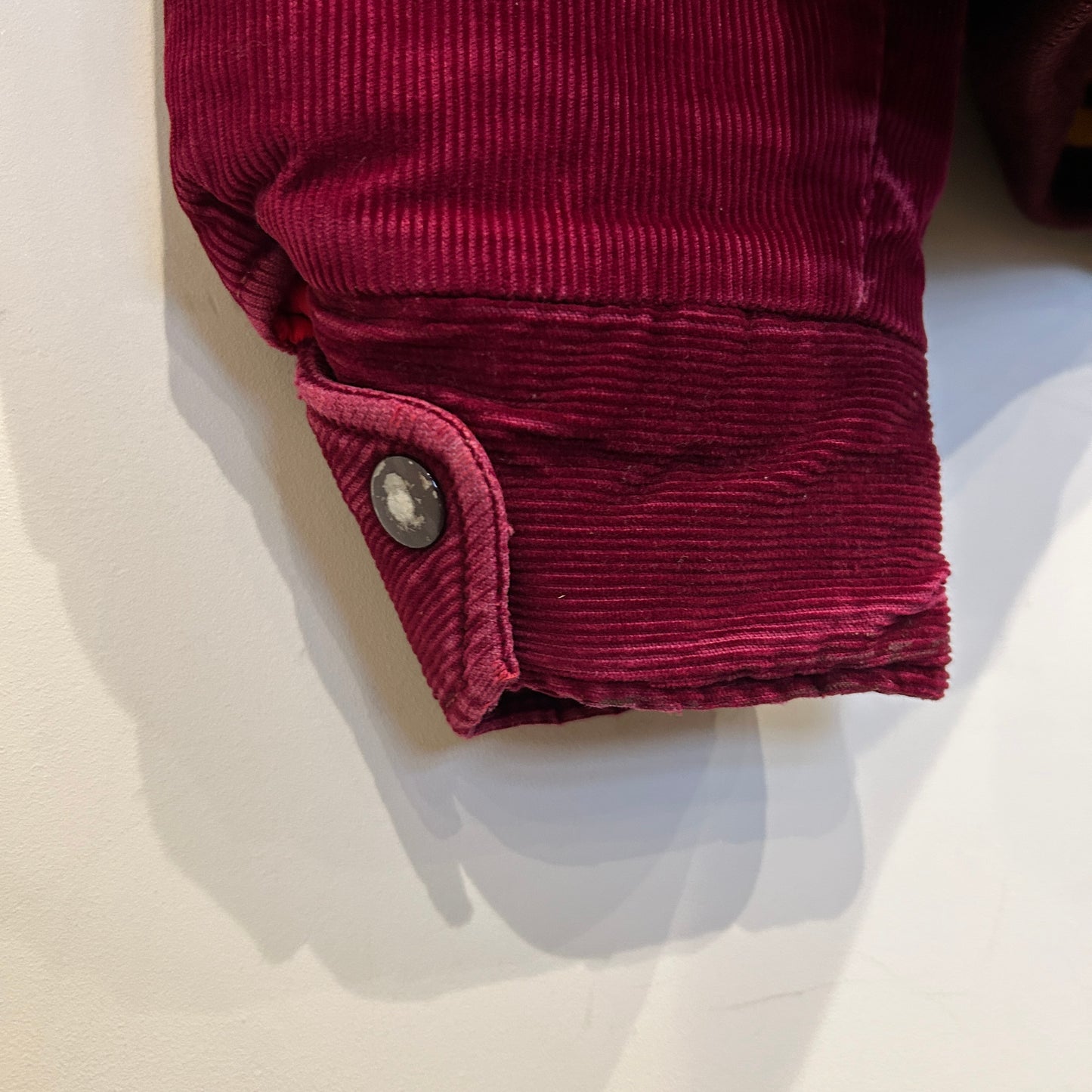 70's SHIELDS corduroy varsity jacket コーデュロイ スタジャン ワインレッド (S)/A6007J-SO