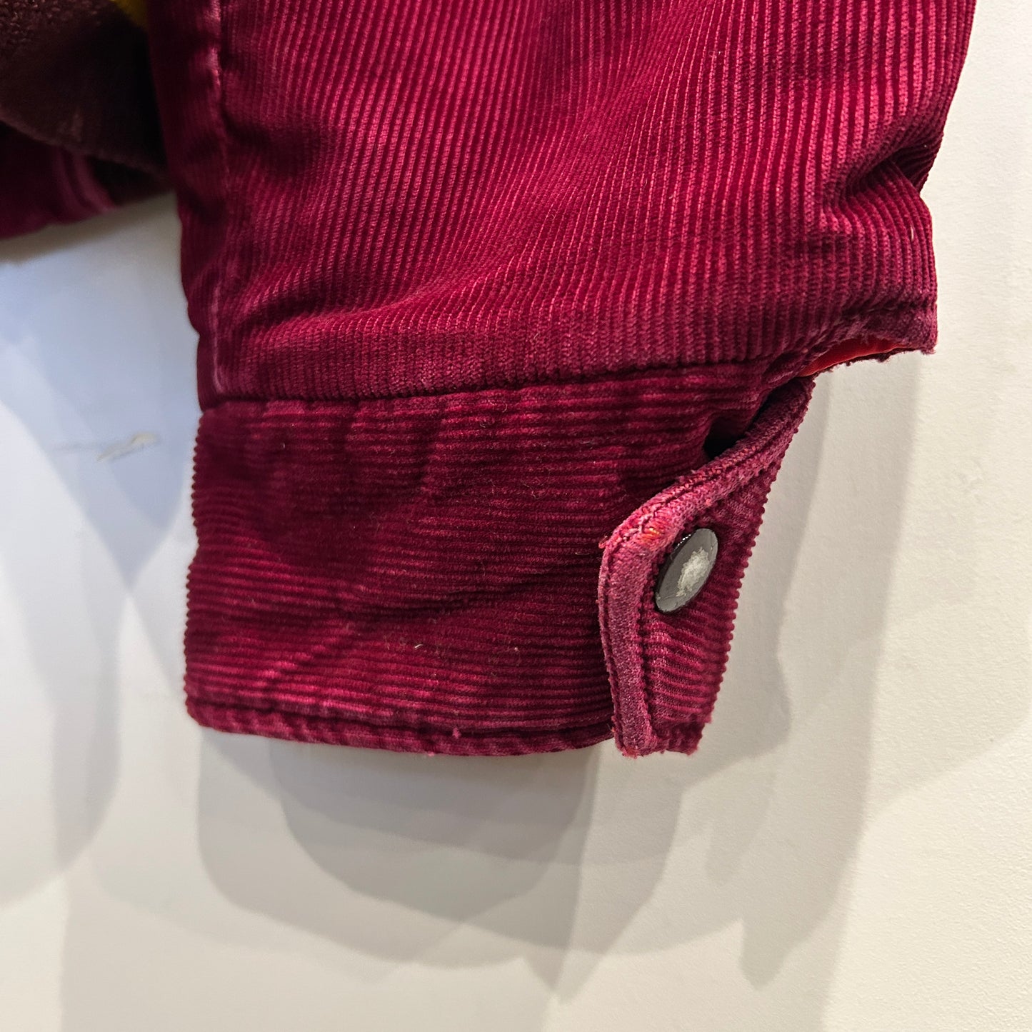 70's SHIELDS corduroy varsity jacket コーデュロイ スタジャン ワインレッド (S)/A6007J-SO