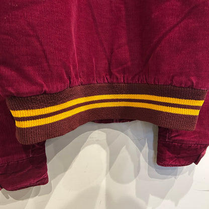 70's SHIELDS corduroy varsity jacket コーデュロイ スタジャン ワインレッド (S)/A6007J-SO