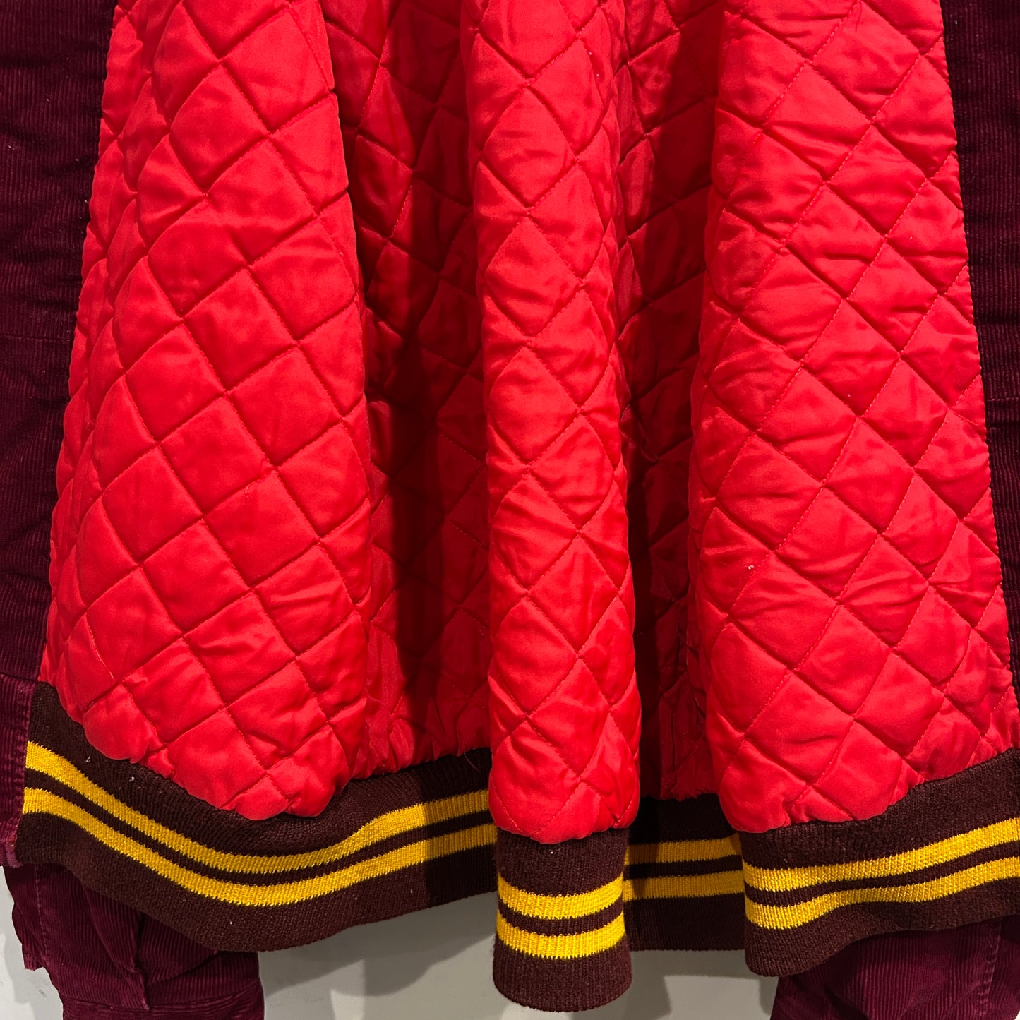 70's SHIELDS corduroy varsity jacket コーデュロイ スタジャン ワインレッド (S)/A6007J-SO