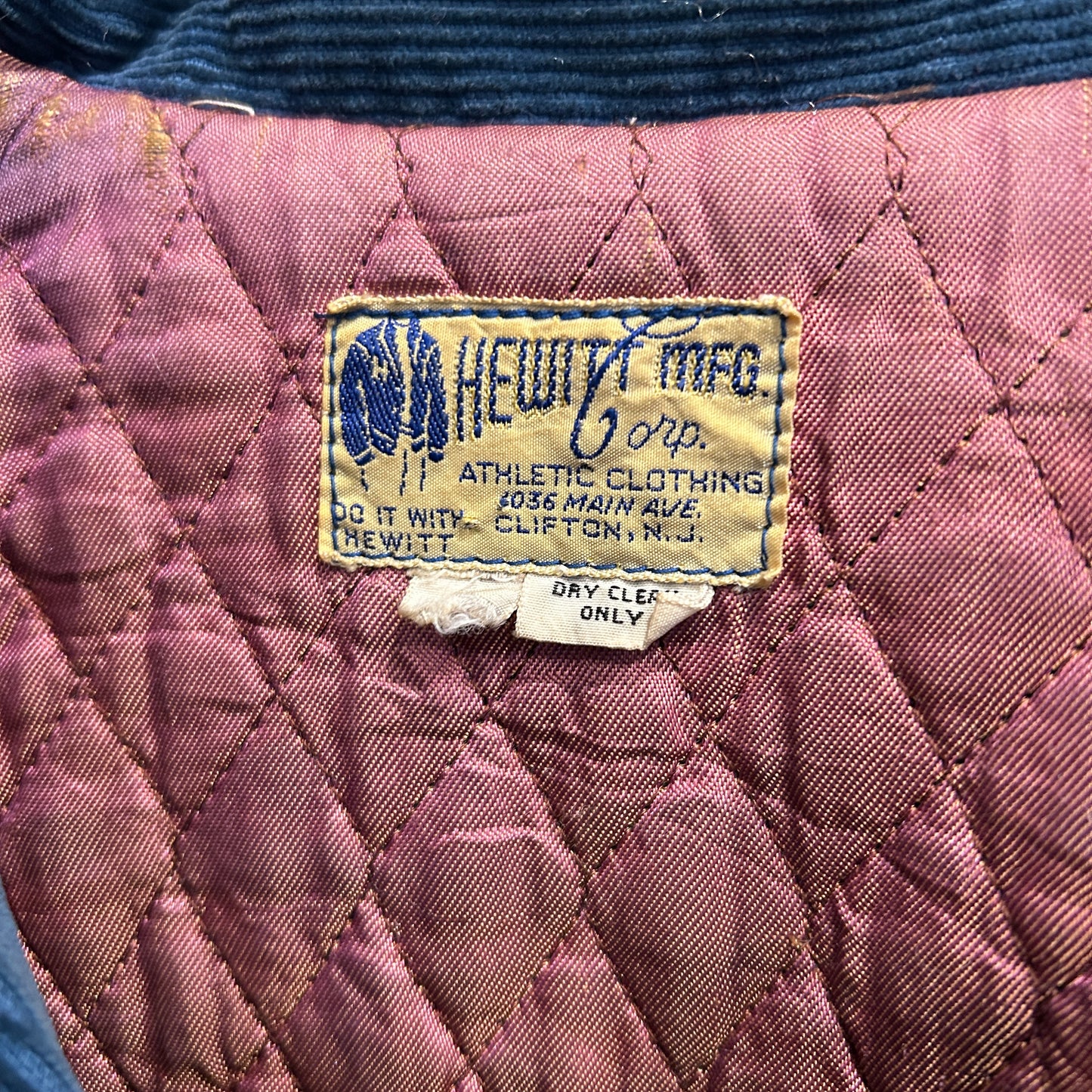 60's ~ HEWITT mfg コーデュロイ スタジャン レディース インディアン (不明)/A5768J-SO