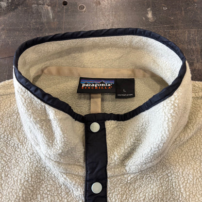 00's Patagonia パタゴニア スナップT シンチラ フリース プルオーバー アイボリー (L) /C0217F-SO