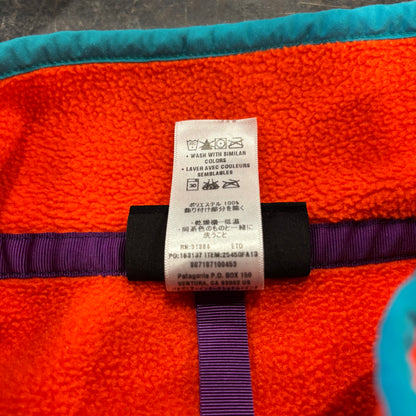 FA13 Patagonia パタゴニア スナップT シンチラ フリース プルオーバー オレンジ ターコイズ (L) /C0226F-SO